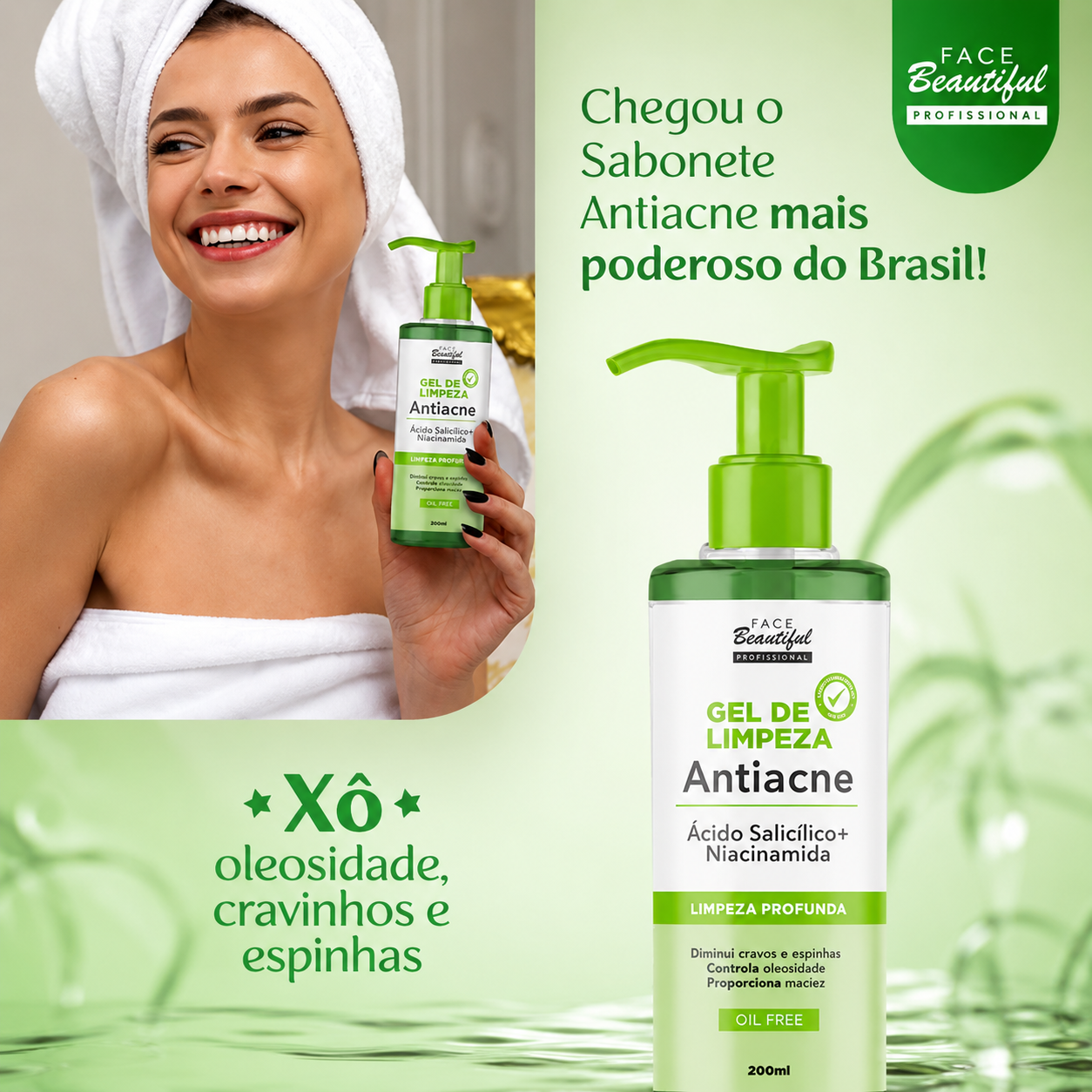 Gel Limpeza Facial Antiacne
