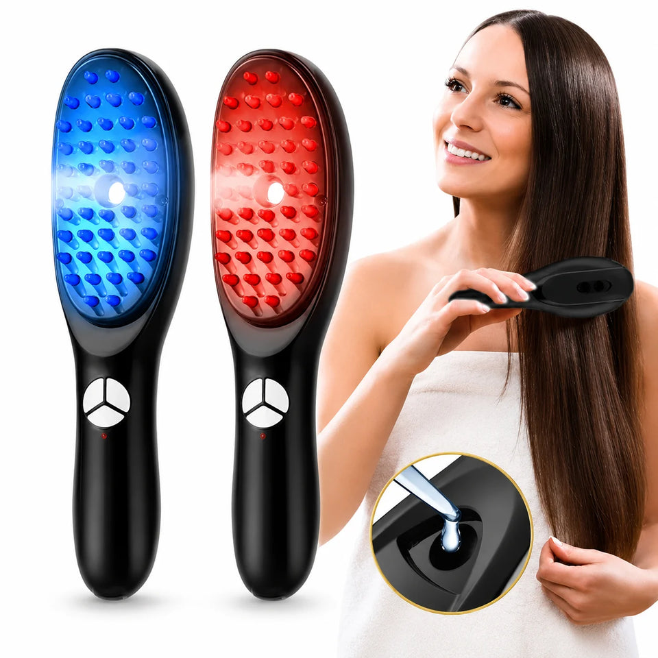 Escova de Ledterapia e Fototerapia Capilar 4 em 1