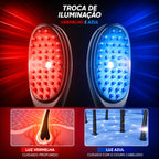 Escova de Ledterapia e Fototerapia Capilar 4 em 1
