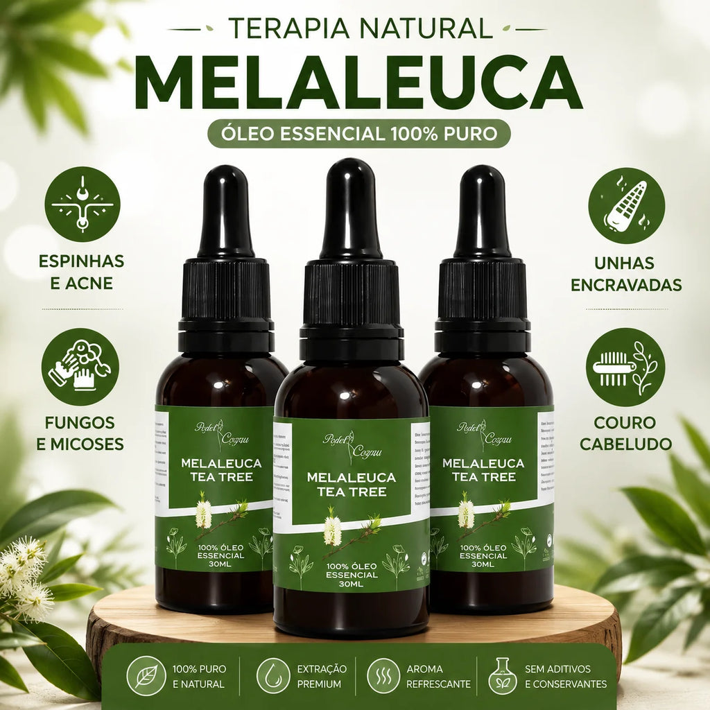 Óleo Essencial de Melaleuca 100% Puro