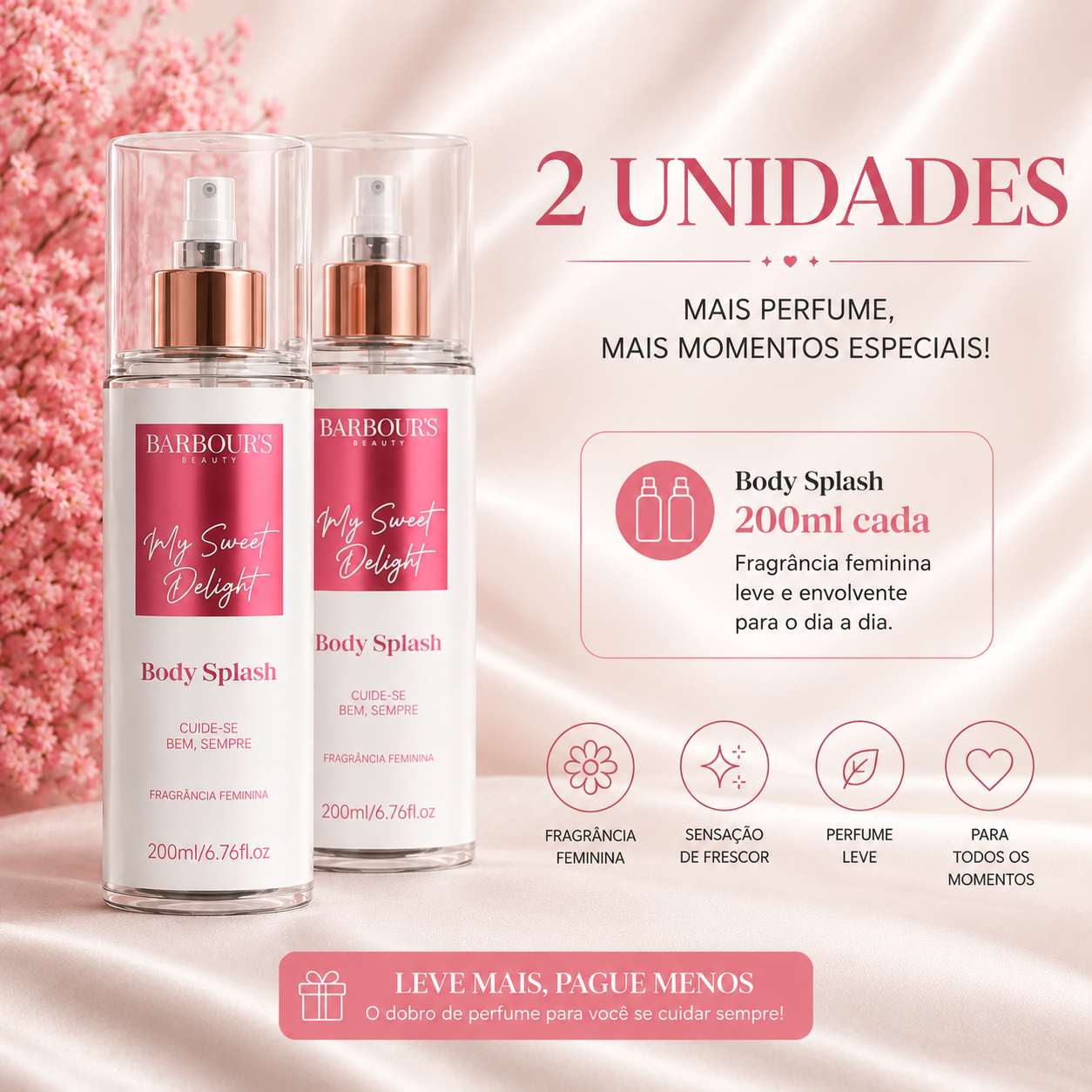 Body Splash Feminino My Sweet Delight – 200ml