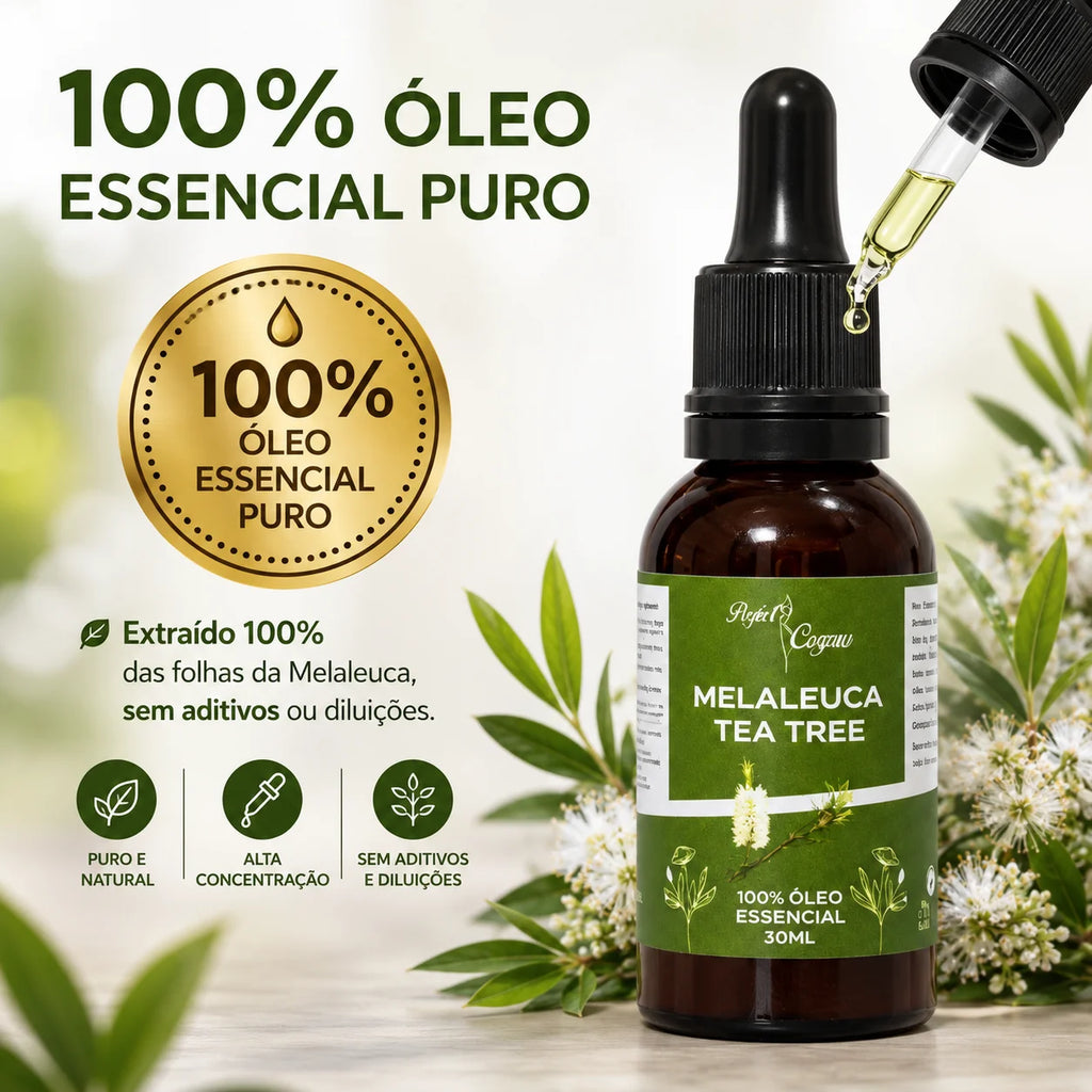 Óleo Essencial de Melaleuca 100% Puro