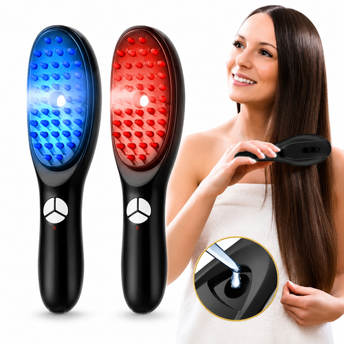 Escova de Ledterapia e Fototerapia Capilar 4 em 1