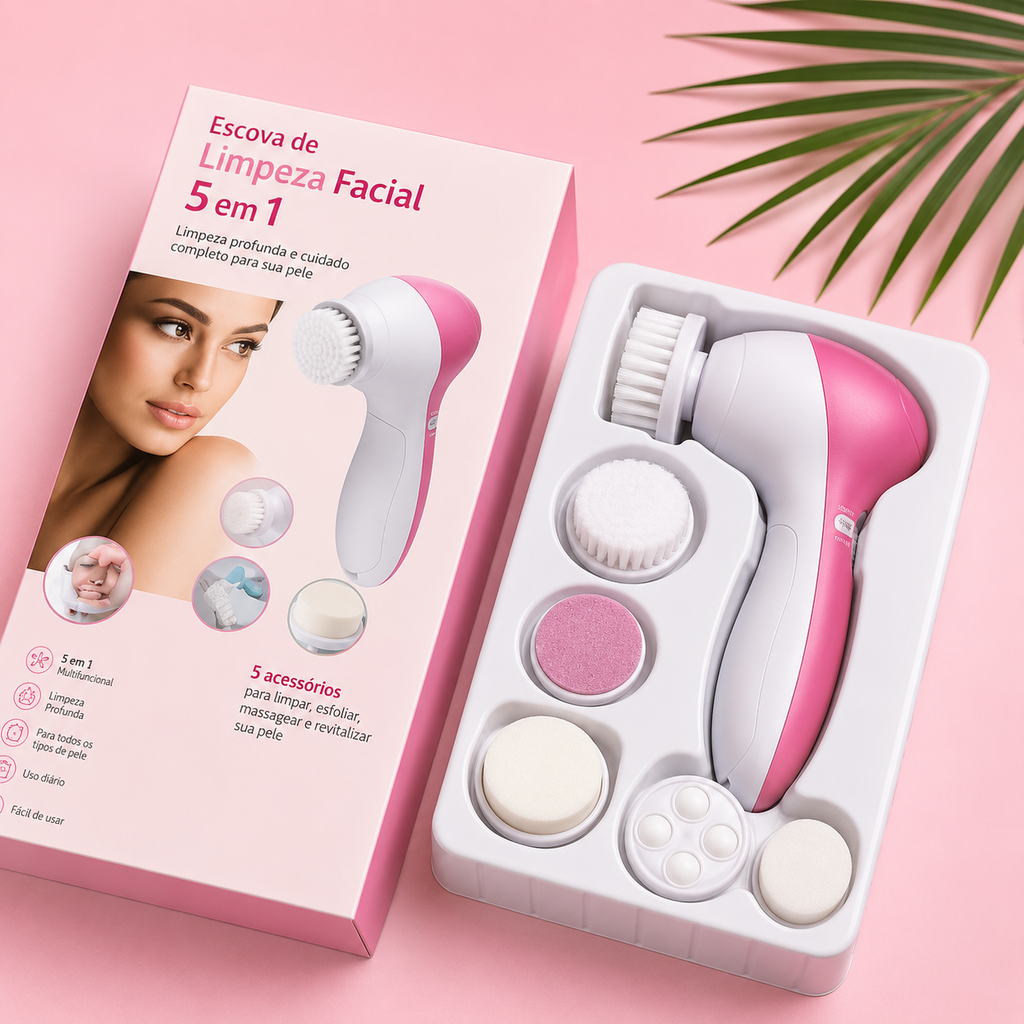 Escova de Limpeza Facial 5 em 1